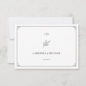 Élégant Code QR RSVP Noir Blanc Mariage Script (Dos)