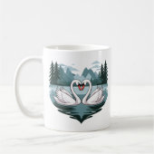 Elégant Coeur de Cygne Conception Mug - Valentines (Gauche)