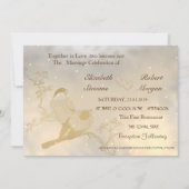 Elégant Coeurs Chic Or, Faire-part de mariage Oise (Devant)