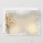 Elégant Coeurs d'or Chic Boho Flowers Carte RSVP (Dos)