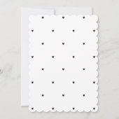 Élégant Coeurs noirs roses Invitation de douche nu (Dos)