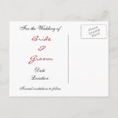 Elégant Coeurs Rouges - Enregistrer La Carte Posta (Dos)