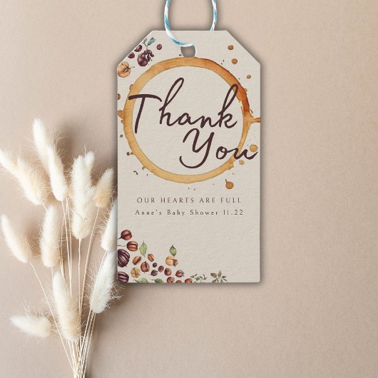 Elegant Coffee Theme Baby shower Cadeaulabel