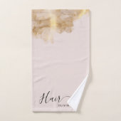 Elégant Coiffeur Ciseaux Or Coiffeur rose (Serviette à main)