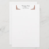 Élégant coin en terre cuite papeterie professionne (Devant / Derrière)