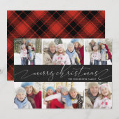 Élégant collage de Noël 6 photo carte de vacances (Devant / Derrière)