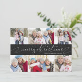 Élégant collage de Noël 6 photo carte de vacances (Debout devant)