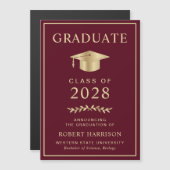 Elegant College Bourgogne Goud Afstuderen (Voorkant / Achterkant)