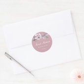 Élégant collier rose floral doux 16 Stickers (Enveloppe)