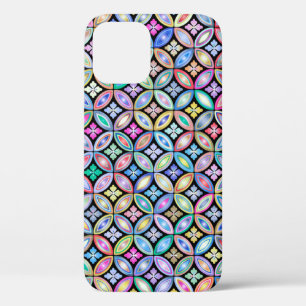 Elegant Colorful Abstract Glas in lood Patroon iPhone 12 Pro Hoesje