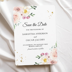 Elegant Colorful Beauty Flowers * Gouddruppels Save The Date