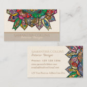 Elegant Colorful Boho Ornamental Visitekaartje (Voorkant / Achterkant)
