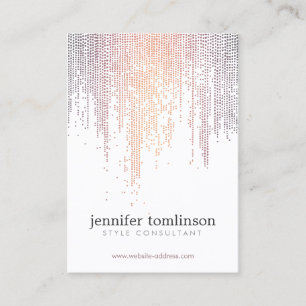 Elegant Colorful Confetti Rain Patroon Visitekaartje