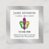 Elegant Colorful Fleur de Lis Design Visitekaartje (Achterkant)