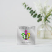 Elegant Colorful Fleur de Lis Design Visitekaartje (Staand voorkant)