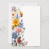 Elegant Colorful Floral Wedding Kaart (Achterkant)