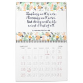 Elegant Colorful Inspirerend Quote Floral 2022 Kalender (Jan 2026)