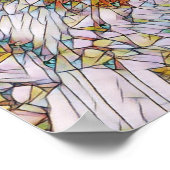 Elegant Colorful Mosaic Illustrated Bird Art Poster (Hoek)