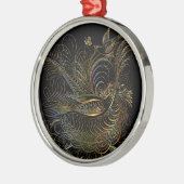 Elegant Colorful Partridges Metalen Ornament (Links)
