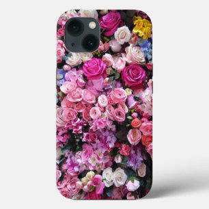 Elegant Colorful Roos Flowers iPhone 13 Hoesje