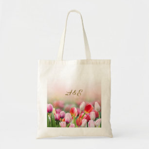 Elegant Colorful Tulip Florals Tote Bag
