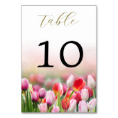 Elegant Colorful Tulip Florals Wedding Kaart (Achterkant)