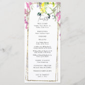 Elegant Colorful Wildflower Weddenprogramma Menu (Voorkant)