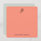 Elegant Colors Calligrafie Monogrammatica Sjabloon (Voorkant / Achterkant)