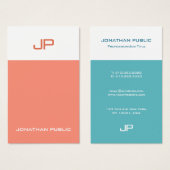 Elegant Colors Elite Design Modern Monogramed Visitekaartje (Voorkant /achterkant)