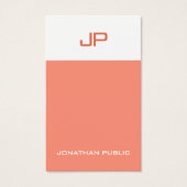 Elegant Colors Elite Design Modern Monogramed Visitekaartje (Voorkant)
