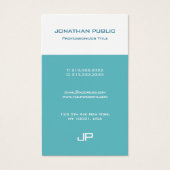 Elegant Colors Elite Design Modern Monogramed Visitekaartje (Achterkant)