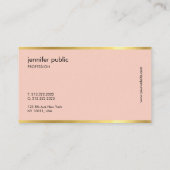 Elegant Colour Gold, geavanceerd, modern, fijn pap Visitekaartje (Achterkant)