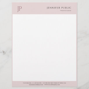 Elegant Colour Harmony Minimalist Monogram Sjabloo Briefhoofd