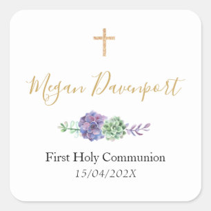 Élégant Communion violette Favoriser Sticker