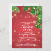 Elegant Company Cocktail-kerstfeest Uitnodiging (Voorkant)