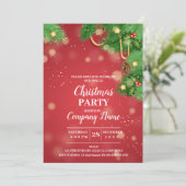 Elegant Company Cocktail-kerstfeest Uitnodiging (Staand voorkant)