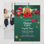 Elegant Company Cocktail Kerstparty Kaart (Voorkant / Achterkant)