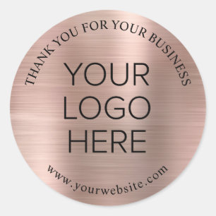 Elegant Company Logo Gold Hartelijk dank Ronde Sticker