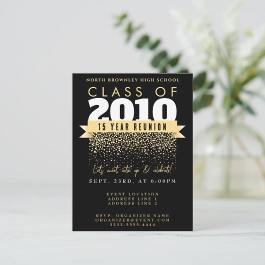 Elégant Conception de Réunion École Invitation (Debout devant)