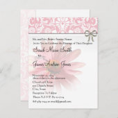 Elégant ConeFlowerWedding Invitation (Devant / Derrière)