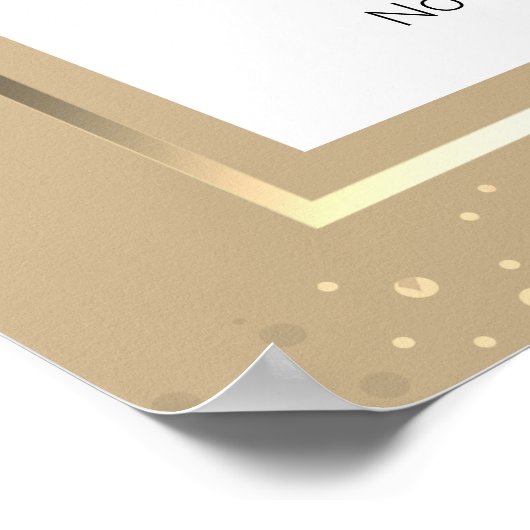 Elegant Confetti Bruidsfeest Verwelkomingsbord Poster (Hoek)