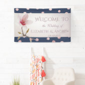 Élégant Confetti élégant, Bannière Mariage Magnoli (En situation)