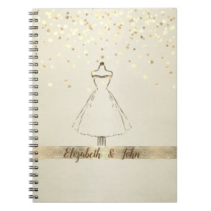 Elegant, Confetti, kant, dress Wedding Planner Notitieboek