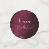 Elégant Confetti Or Bourgogne & Faux (Petit recto)