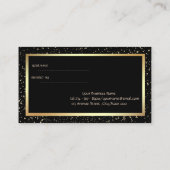 Elégant Confetti Or, Brosse Stroke Carte de référe (Dos)