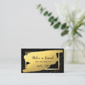 Elégant Confetti Or, Brosse Stroke Carte de référe (Debout devant)