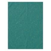 Elegant Confetti Space - Blauwgroen groen & goud,  Tafelkleed (Voorkant)