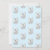 Elegant Confetti White Bow Light Blue Sweet 16 Kaart (Achterkant)