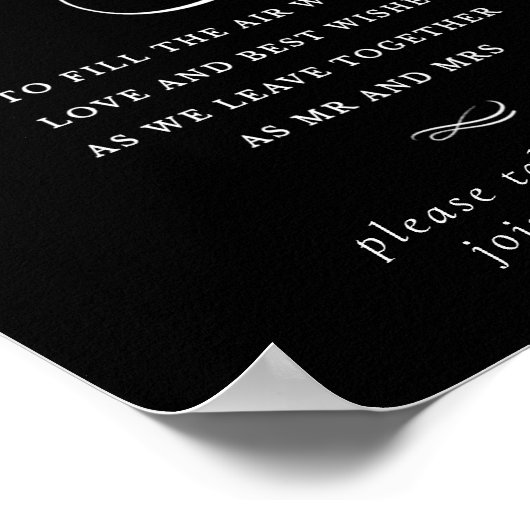 Elegant Confetti White Calligrafie | Favorietabel Poster (Hoek)