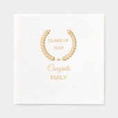 Elegant "Congrats" Afstuderen Folie Servetten (Voorkant)